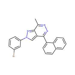 Cc1nnc(-c2cccc3ccccc23)c2cn(-c3cccc(Br)c3)nc12 ZINC000000988022