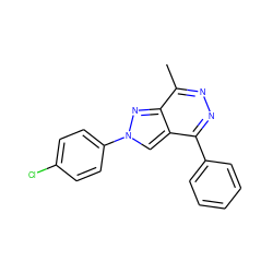 Cc1nnc(-c2ccccc2)c2cn(-c3ccc(Cl)cc3)nc12 ZINC000005792660