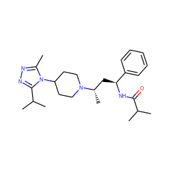 Cc1nnc(C(C)C)n1C1CCN([C@@H](C)C[C@H](NC(=O)C(C)C)c2ccccc2)CC1 ZINC000040898565