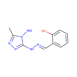 Cc1nnc(N/N=C/c2ccccc2O)n1N ZINC000003909454