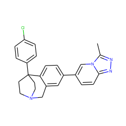 Cc1nnc2ccc(-c3ccc4c(c3)CN3CCC4(c4ccc(Cl)cc4)CC3)cn12 ZINC000114351652