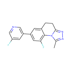 Cc1nnc2n1-c1c(F)cc(-c3cncc(F)c3)cc1CC2 ZINC000095587938