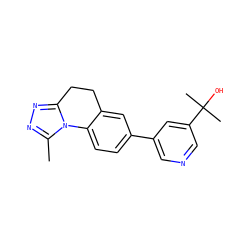 Cc1nnc2n1-c1ccc(-c3cncc(C(C)(C)O)c3)cc1CC2 ZINC000143939675