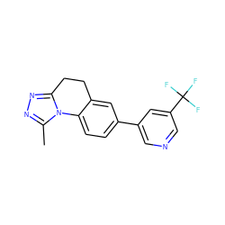 Cc1nnc2n1-c1ccc(-c3cncc(C(F)(F)F)c3)cc1CC2 ZINC000143823024