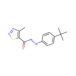 Cc1nnsc1C(=O)NNc1ccc(C(C)(C)C)cc1 ZINC000000153267