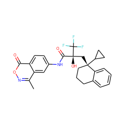 Cc1noc(=O)c2ccc(NC(=O)[C@@](O)(C[C@]3(C4CC4)CCCc4ccccc43)C(F)(F)F)cc12 ZINC000101413607