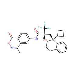 Cc1noc(=O)c2ccc(NC(=O)[C@@](O)(C[C@]3(C4CCC4)CCCc4ccccc43)C(F)(F)F)cc12 ZINC000101625014