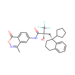 Cc1noc(=O)c2ccc(NC(=O)[C@](O)(C[C@@]3(C4CCCC4)CCCc4ccccc43)C(F)(F)F)cc12 ZINC000028826117