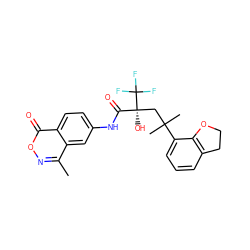 Cc1noc(=O)c2ccc(NC(=O)[C@](O)(CC(C)(C)c3cccc4c3OCC4)C(F)(F)F)cc12 ZINC000006238318