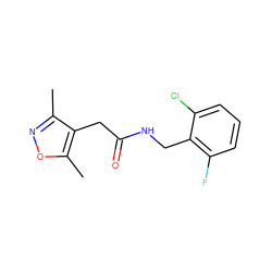 Cc1noc(C)c1CC(=O)NCc1c(F)cccc1Cl ZINC000084687338