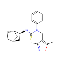 Cc1noc(C)c1CN(C(=S)N[C@H]1C[C@H]2CC[C@H]1C2)c1ccccc1 ZINC000169689869