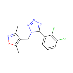 Cc1noc(C)c1Cn1nnnc1-c1cccc(Cl)c1Cl ZINC000040762639