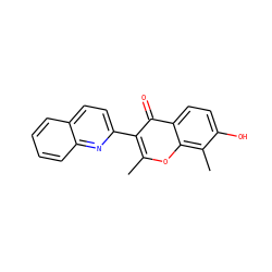Cc1oc2c(C)c(O)ccc2c(=O)c1-c1ccc2ccccc2n1 ZINC000006370001