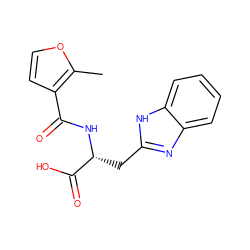 Cc1occc1C(=O)N[C@H](Cc1nc2ccccc2[nH]1)C(=O)O ZINC000045349047