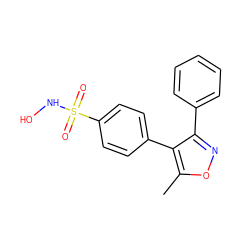 Cc1onc(-c2ccccc2)c1-c1ccc(S(=O)(=O)NO)cc1 ZINC000028967170