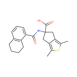 Cc1sc(C)c2c1CC(NC(=O)c1cccc3c1CCCC3)(C(=O)O)C2 ZINC000167920047