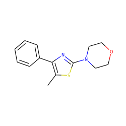 Cc1sc(N2CCOCC2)nc1-c1ccccc1 ZINC000104769556