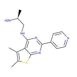 Cc1sc2nc(-c3ccncc3)nc(NC[C@H](C)N)c2c1C ZINC000223685989