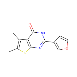 Cc1sc2nc(-c3ccoc3)[nH]c(=O)c2c1C ZINC000084065441