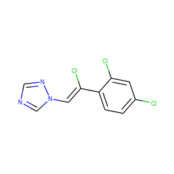 Cl/C(=C\n1cncn1)c1ccc(Cl)cc1Cl ZINC000003785289