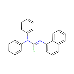 Cl/C(=N\c1cccc2ccccc12)N(c1ccccc1)c1ccccc1 ZINC000017311003