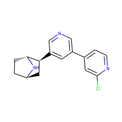 Clc1cc(-c2cncc([C@H]3C[C@H]4CC[C@H]3N4)c2)ccn1 ZINC000473135698