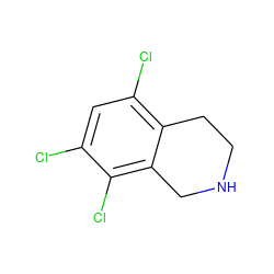 Clc1cc(Cl)c2c(c1Cl)CNCC2 ZINC000013542817