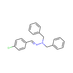 Clc1ccc(/C=N/N(Cc2ccccc2)Cc2ccccc2)cc1 ZINC000002007954