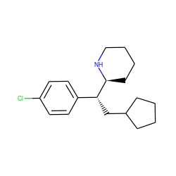 Clc1ccc([C@@H](CC2CCCC2)[C@@H]2CCCCN2)cc1 ZINC000035090428