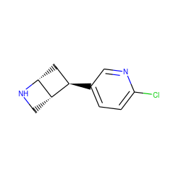 Clc1ccc([C@@H]2C[C@H]3NC[C@H]32)cn1 ZINC000001659492