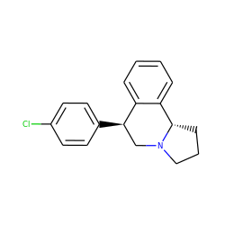 Clc1ccc([C@@H]2CN3CCC[C@H]3c3ccccc32)cc1 ZINC000028009863