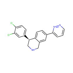 Clc1ccc([C@@H]2CNCc3cc(-c4cccnn4)ccc32)cc1Cl ZINC000114510531