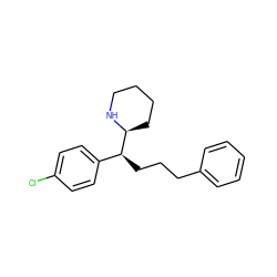 Clc1ccc([C@H](CCCc2ccccc2)[C@@H]2CCCCN2)cc1 ZINC000035090459