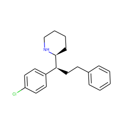 Clc1ccc([C@H](CCc2ccccc2)[C@@H]2CCCCN2)cc1 ZINC000035090452