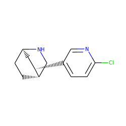 Clc1ccc([C@H]2C[C@H]3CC[C@H]2CN3)cn1 ZINC000299806042