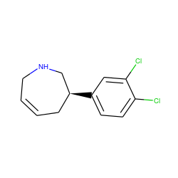 Clc1ccc([C@H]2CC=CCNC2)cc1Cl ZINC000095581459