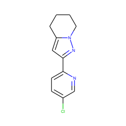 Clc1ccc(-c2cc3n(n2)CCCC3)nc1 ZINC000096911186