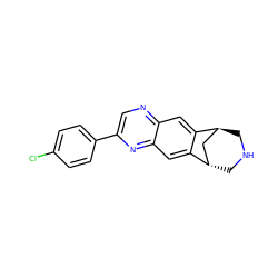 Clc1ccc(-c2cnc3cc4c(cc3n2)[C@H]2CNC[C@H]4C2)cc1 ZINC000101032815