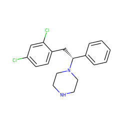 Clc1ccc(C[C@H](c2ccccc2)N2CCNCC2)c(Cl)c1 ZINC000036093335