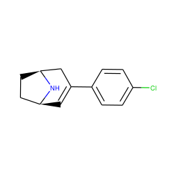 Clc1ccc(C2=C[C@H]3CC[C@@H](C2)N3)cc1 ZINC000033994314