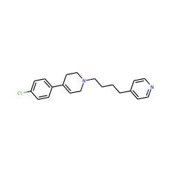 Clc1ccc(C2=CCN(CCCCc3ccncc3)CC2)cc1 ZINC000026673969