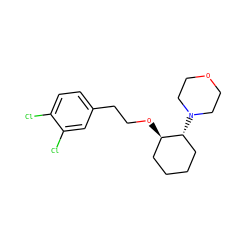 Clc1ccc(CCO[C@@H]2CCCC[C@H]2N2CCOCC2)cc1Cl ZINC000028653667