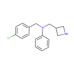 Clc1ccc(CN(CC2CNC2)c2ccccc2)cc1 ZINC000299828408