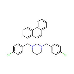 Clc1ccc(CN2CCCN(Cc3ccc(Cl)cc3)C2c2cc3ccccc3c3ccccc23)cc1 ZINC000019319578