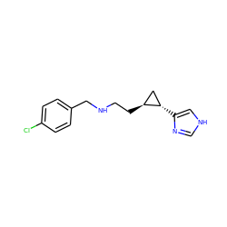 Clc1ccc(CNCC[C@H]2C[C@@H]2c2c[nH]cn2)cc1 ZINC000035033829