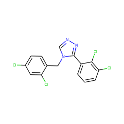 Clc1ccc(Cn2cnnc2-c2cccc(Cl)c2Cl)c(Cl)c1 ZINC000028898110