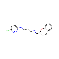 Clc1ccc(NCCCNC[C@@H]2CCc3ccccc3O2)nn1 ZINC000026637776