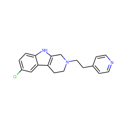 Clc1ccc2[nH]c3c(c2c1)CCN(CCc1ccncc1)C3 ZINC000036093025