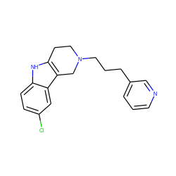 Clc1ccc2[nH]c3c(c2c1)CN(CCCc1cccnc1)CC3 ZINC000029482955