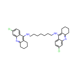 Clc1ccc2c(NCCCCCCCNc3c4c(nc5cc(Cl)ccc35)CCCC4)c3c(nc2c1)CCCC3 ZINC000014946310